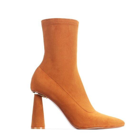 DUERO CATCH  ME IF YOU CAN HEELED BOOTIES-TAN( BRAND NEW !!!!!!!!!!!!!! - Picture 6 of 7